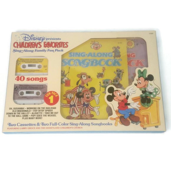 Disney’s Read Along Cassettes & Books Sing Along Songs Family Fun Pack #1 Vtg - Picture 2 of 8